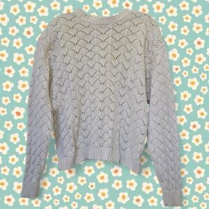 ⭐️ 3/$35 LIZ SPORT Vintage 100% Cotton Cable Knit Sweater with Shoulder Pads